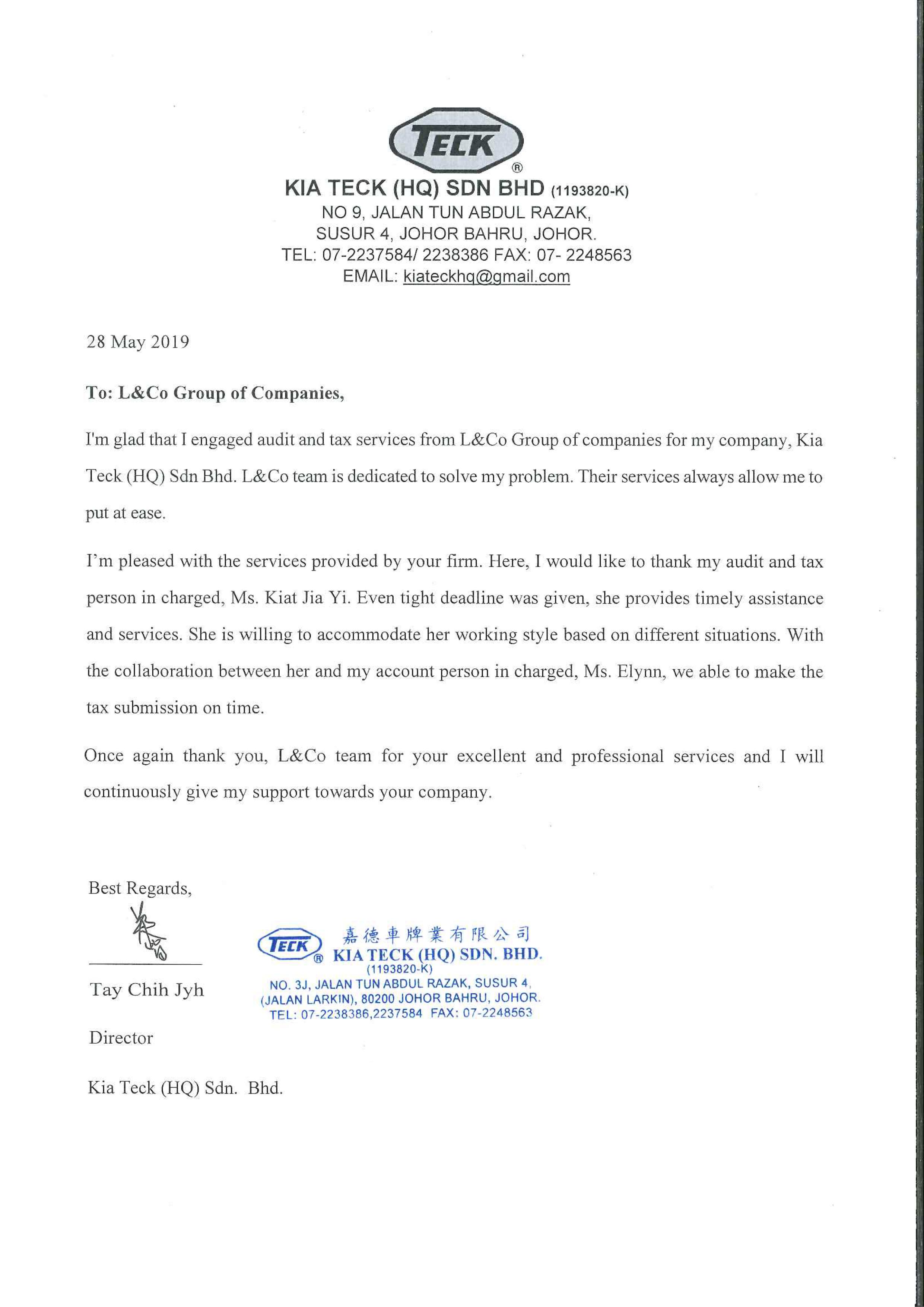 Kia Teck (HQ) SDN. BHD. Kia Teck (HQ) SDN. BHD.