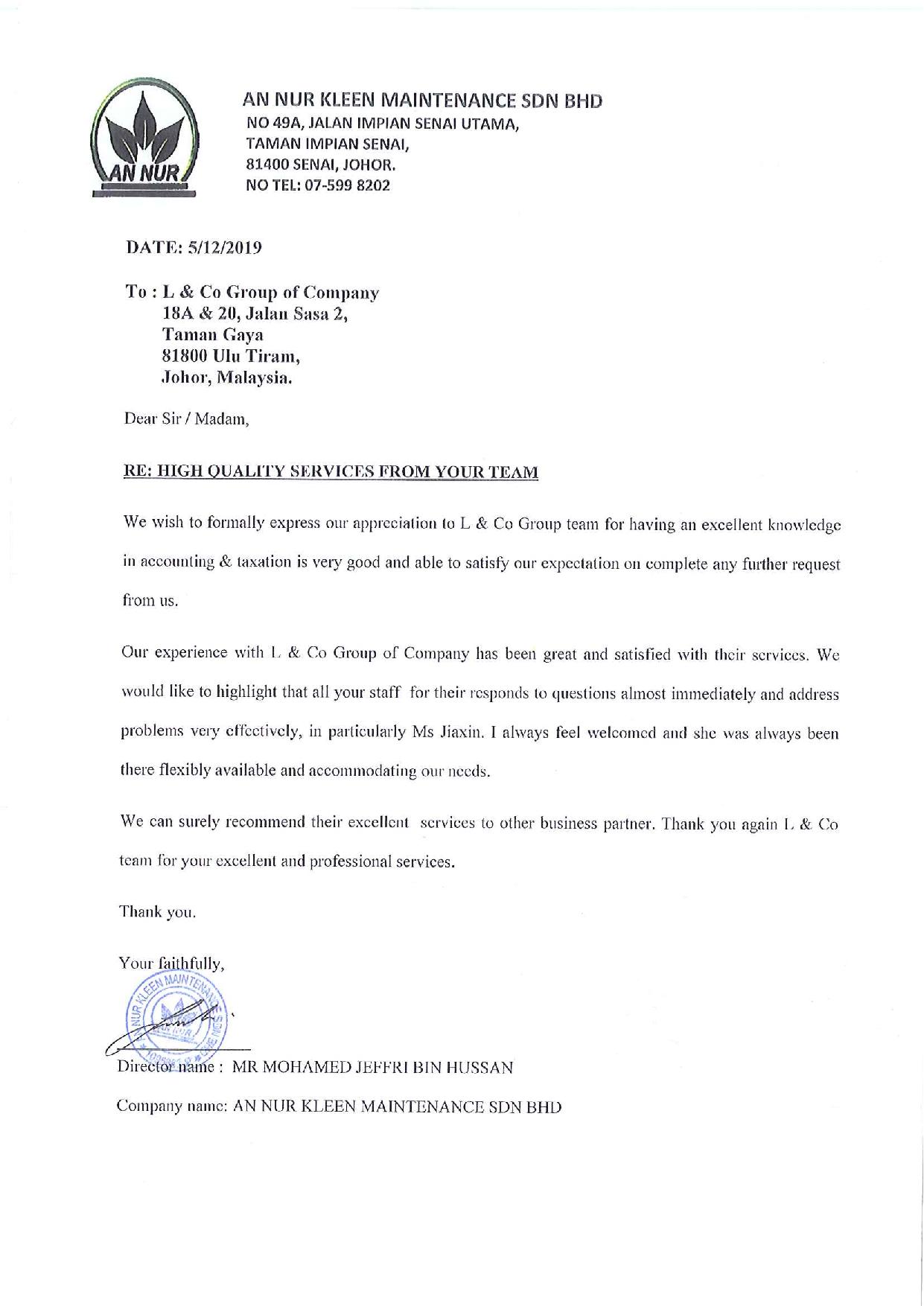 An Nur Kleen Maintenance Sdn Bhd An Nur Kleen Maintenance Sdn Bhd