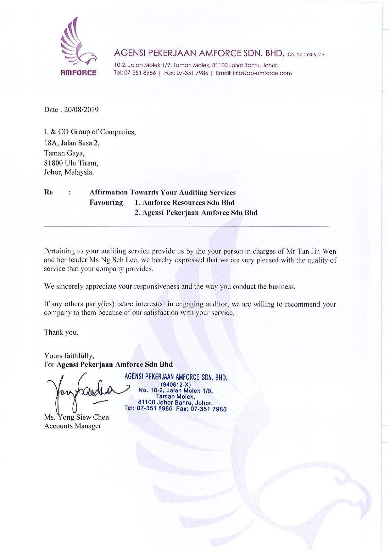 Agensi Pekerjaan Amforce Sdn. Bhd. Agensi Pekerjaan Amforce Sdn. Bhd.